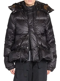 Hooded Blouson Puffer Jacket