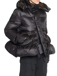 Hooded Blouson Puffer Jacket