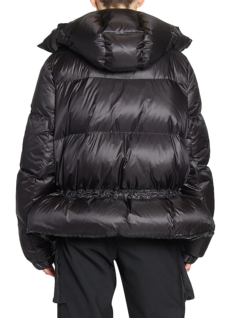 Hooded Blouson Puffer Jacket