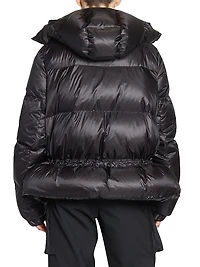 Hooded Blouson Puffer Jacket