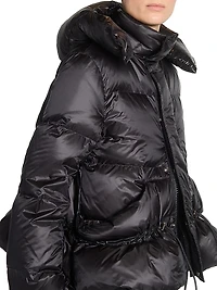 Hooded Blouson Puffer Jacket