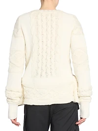 Cable-Knit Wool-Blend Peplum Sweater