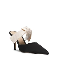 Bow-Detailed 85MM Satin Mules