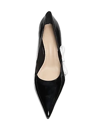 65MM Contrast Bow-Detail Patent Leather Pumps