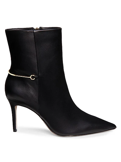 85MM Leather Stiletto Booties