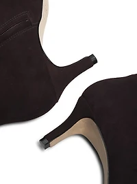 Ruched Suede Booties