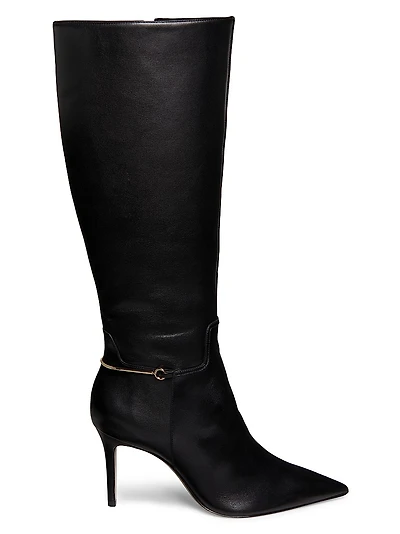 85MM Leather Knee-High Boots