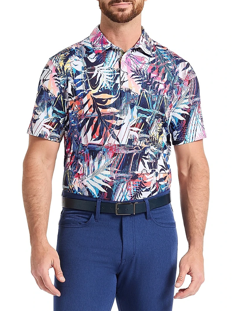 Palm Dreams Performance Polo Shirt