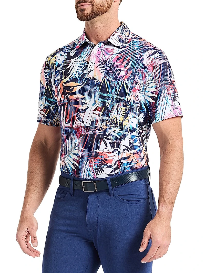 Palm Dreams Performance Polo Shirt