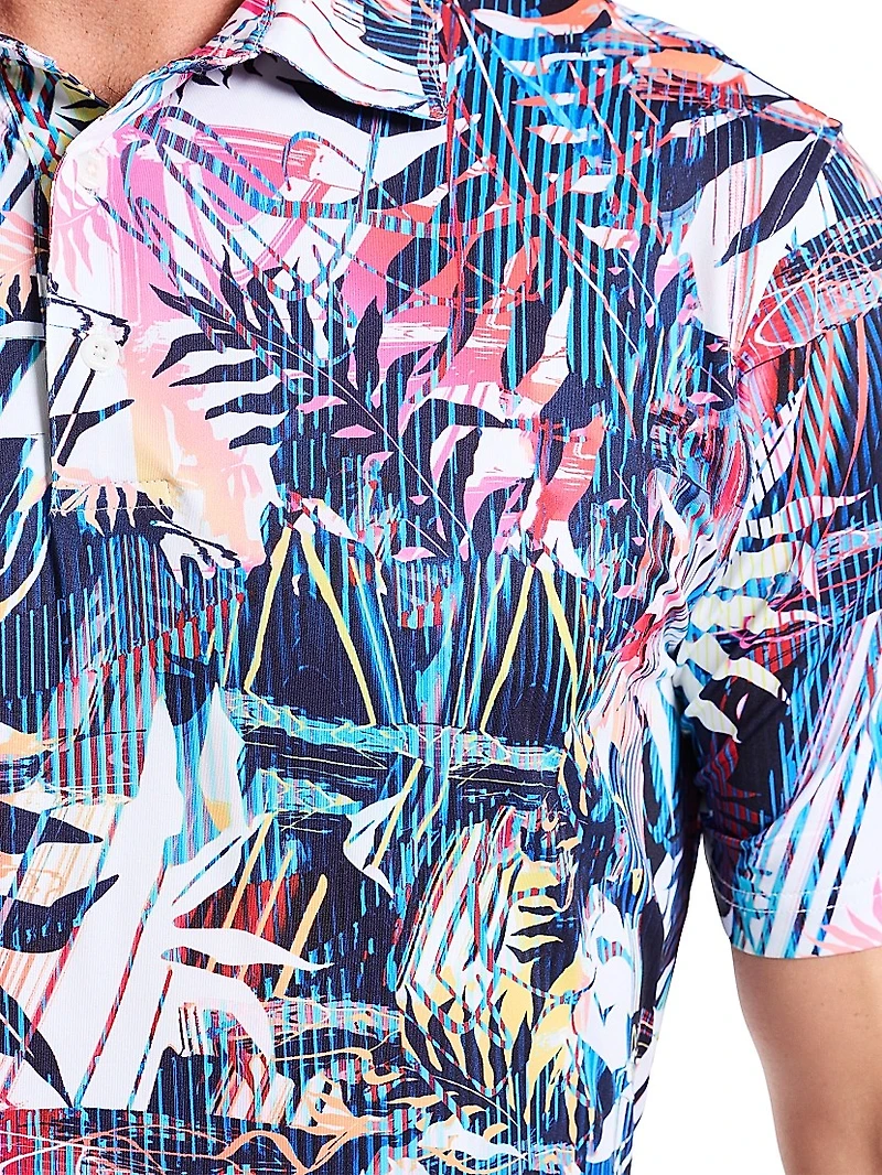 Palm Dreams Performance Polo Shirt