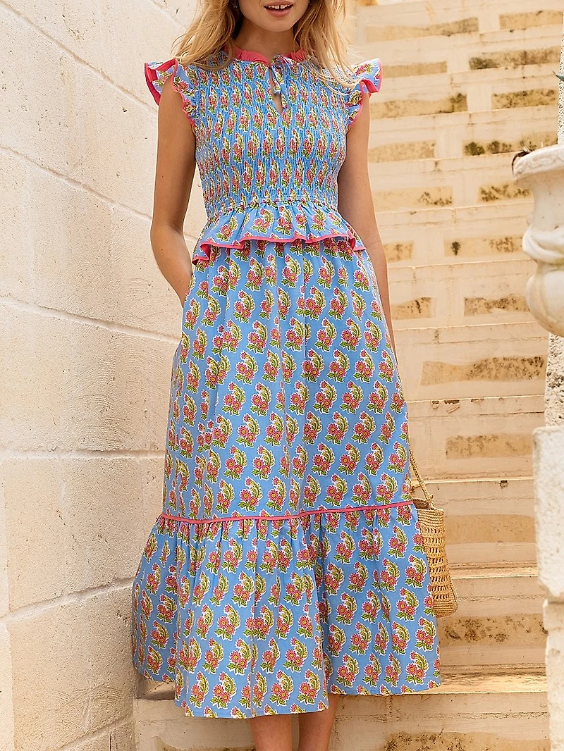 Cornflower Aster Harper Dress
