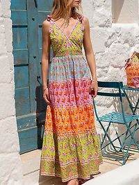 Rainbow Zinnia Amour Dress
