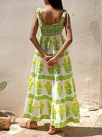 Lime Botanics Lara Dress