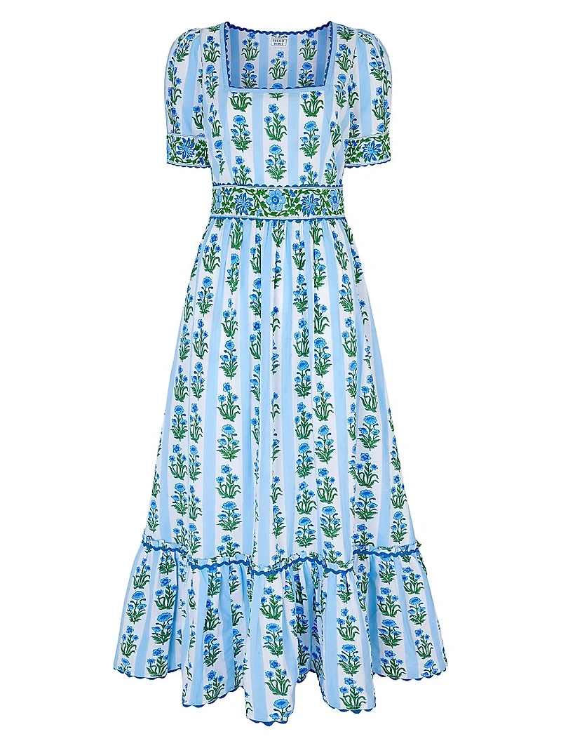 Sky Lily Stripe Evelyn Dress