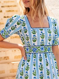 Sky Lily Stripe Evelyn Dress