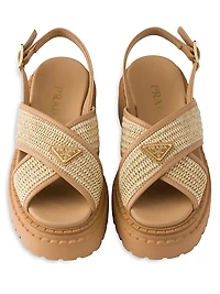 Crochet and Leather Sandals