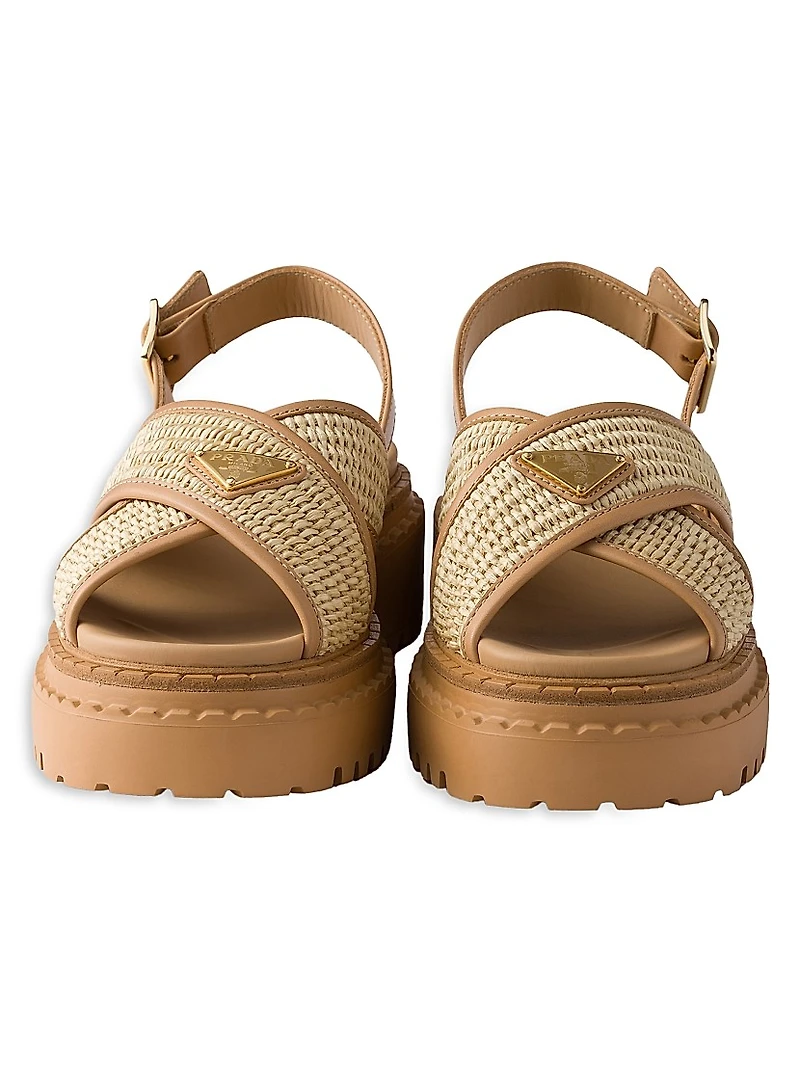 Crochet and Leather Sandals