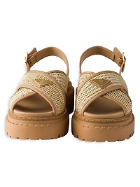 Crochet and Leather Sandals