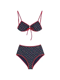 Lycra Bikini with Cherryfic Print