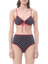 Lycra Bikini with Cherryfic Print