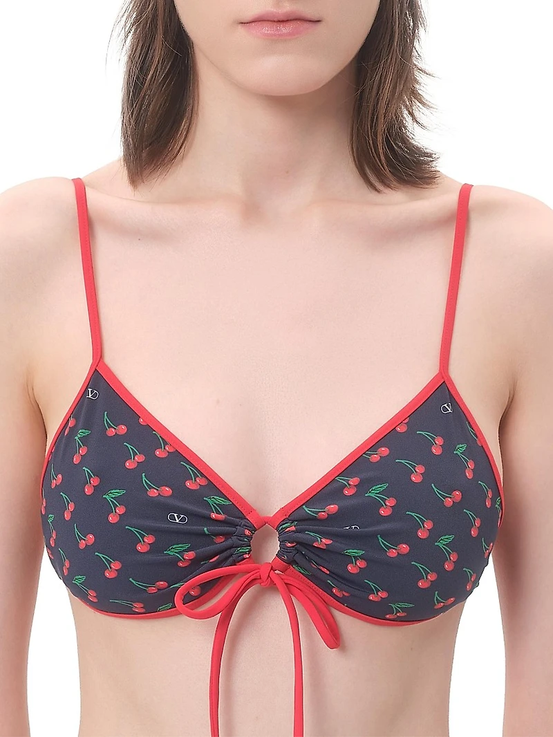 Lycra Bikini with Cherryfic Print