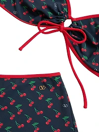 Lycra Bikini with Cherryfic Print