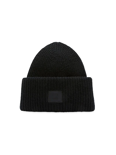 Pansy Ribbed Wool Blend Beanie