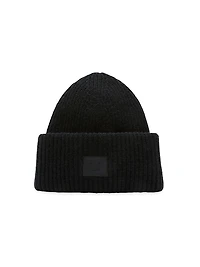 Pansy Ribbed Wool Blend Beanie