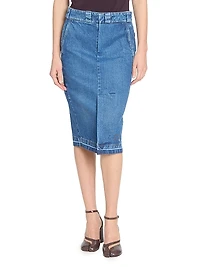 Denim Midi-Skirt