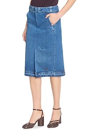 Denim Midi-Skirt
