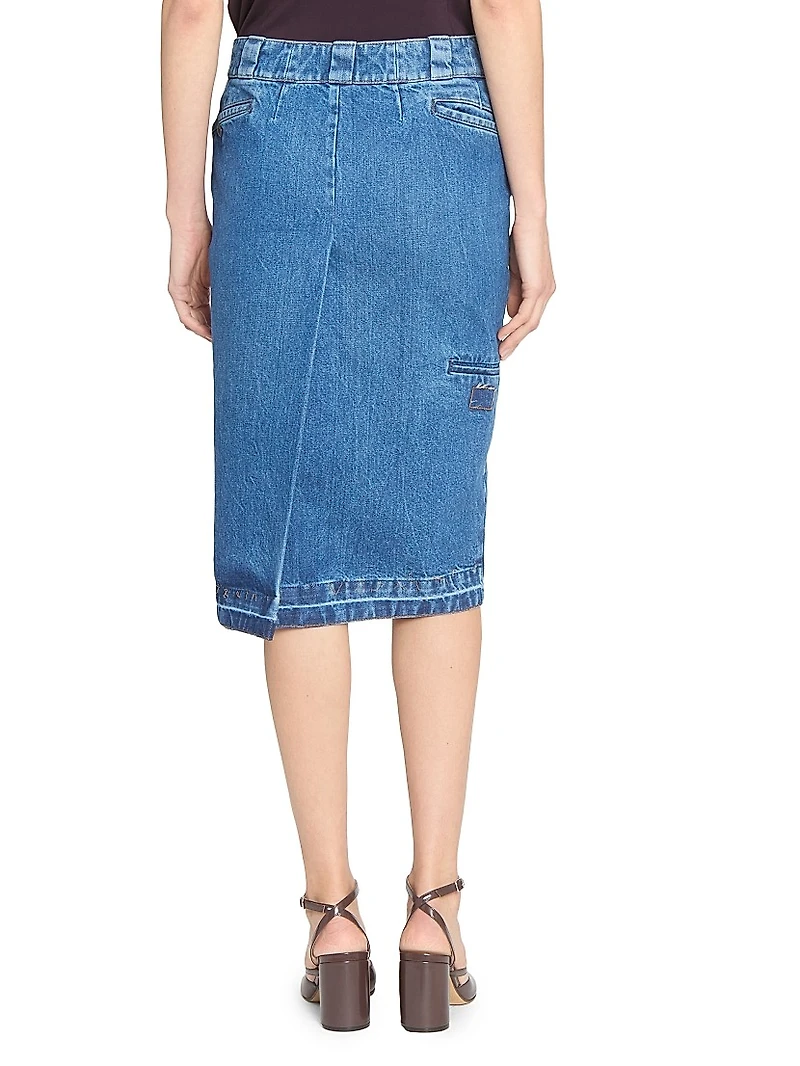 Denim Midi-Skirt