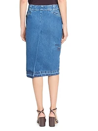Denim Midi-Skirt