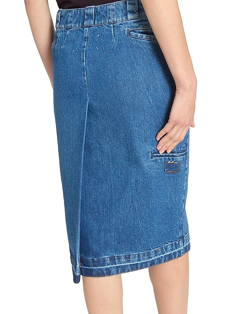 Denim Midi-Skirt