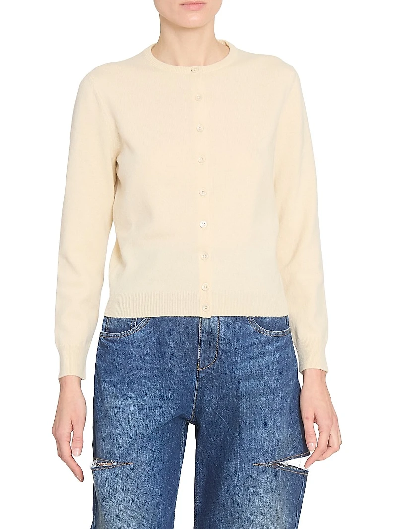 Wool Crewneck Cardigan