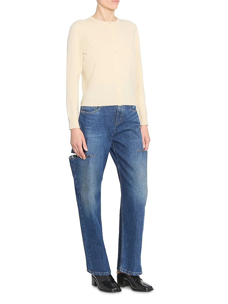 Wool Crewneck Cardigan