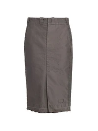 Deconstructed Cotton Molskine Pencil Skirt