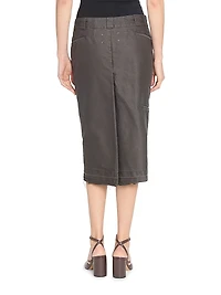 Deconstructed Cotton Molskine Pencil Skirt
