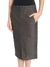 Deconstructed Cotton Molskine Pencil Skirt