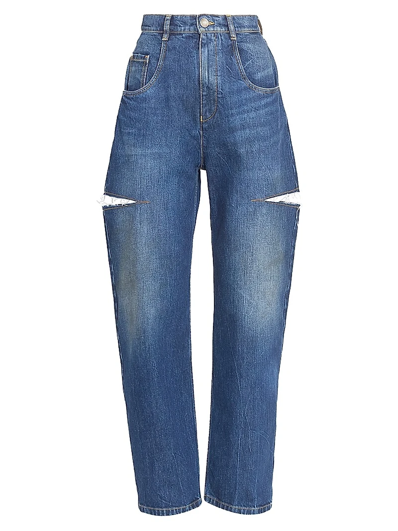 Side Slash 5-Pocket Jeans