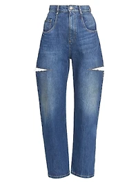 Side Slash 5-Pocket Jeans