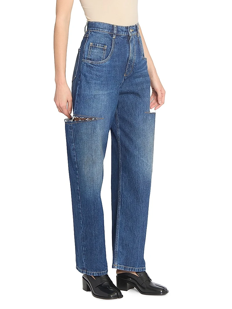 Side Slash 5-Pocket Jeans