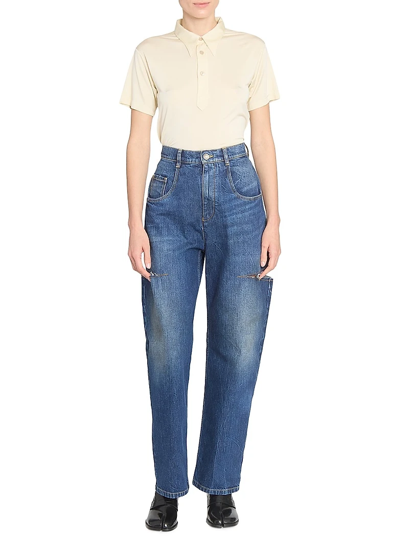 Side Slash 5-Pocket Jeans