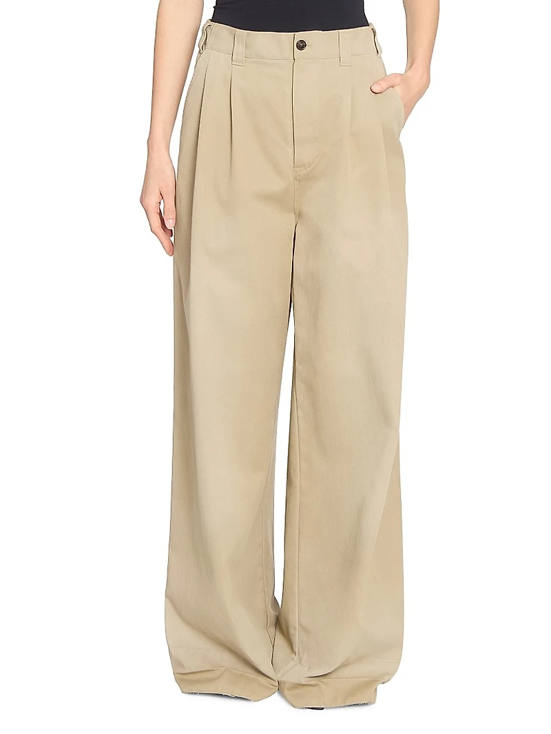 Skater Wide-Leg Chino Pants