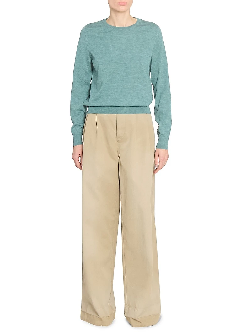 Skater Wide-Leg Chino Pants