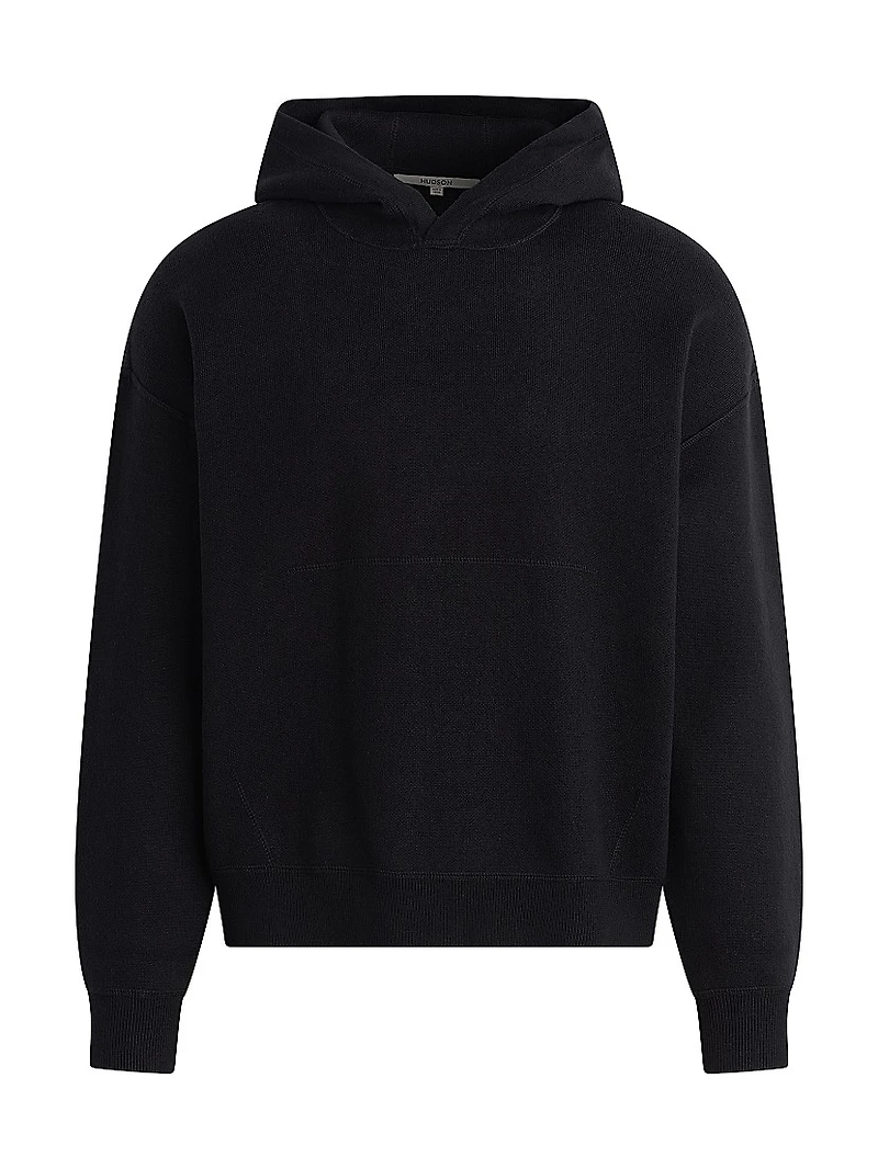 Double-Knit Cotton-Cashmere Hoodie