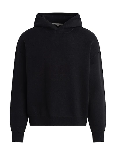Double-Knit Cotton-Cashmere Hoodie