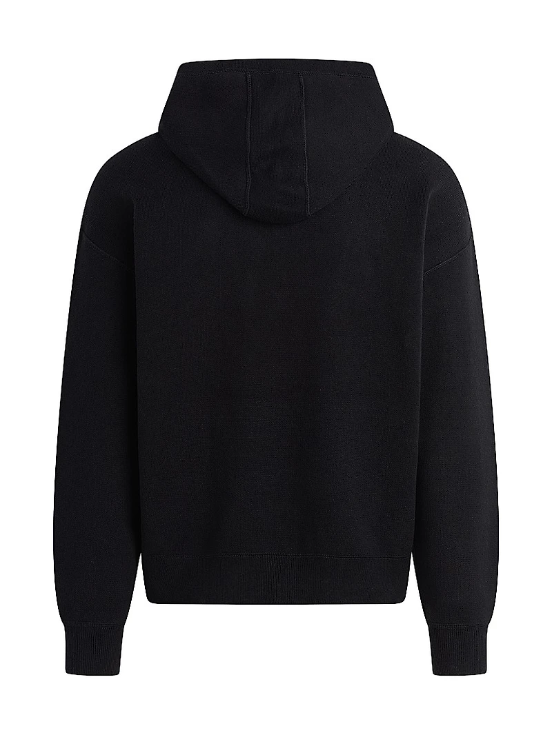 Double-Knit Cotton-Cashmere Hoodie