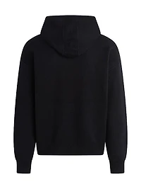 Double-Knit Cotton-Cashmere Hoodie