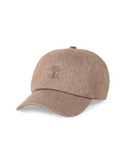 Sparkling Twill Baseball Cap with Embroidered Logo