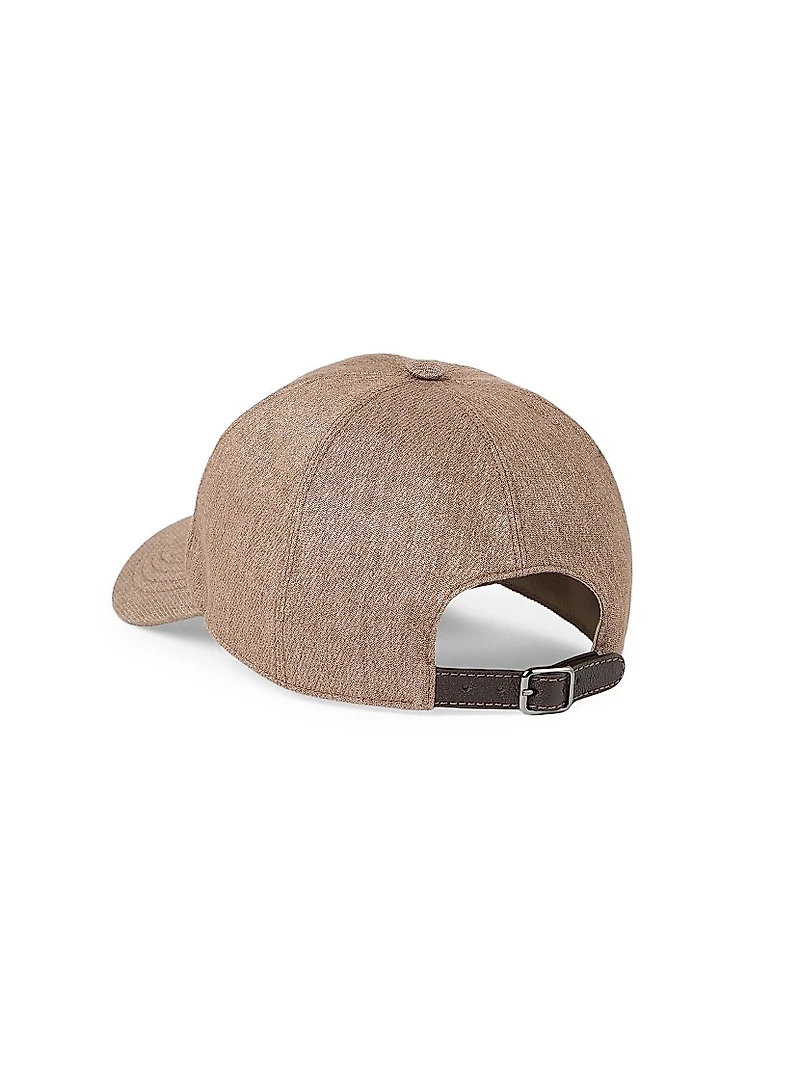 Sparkling Twill Baseball Cap with Embroidered Logo